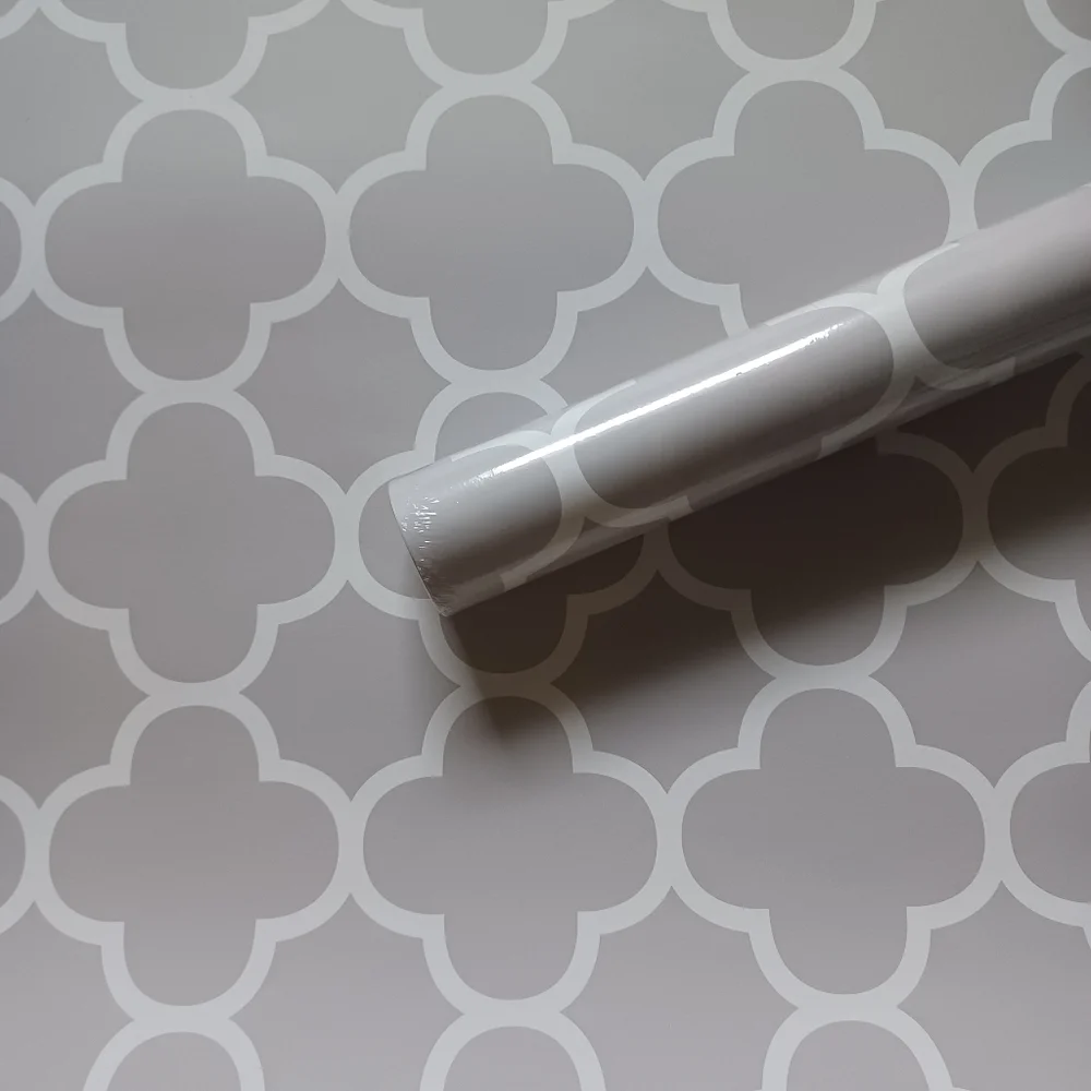 Wallpaper A-Street Origin Grey Quatrefoil Trellis